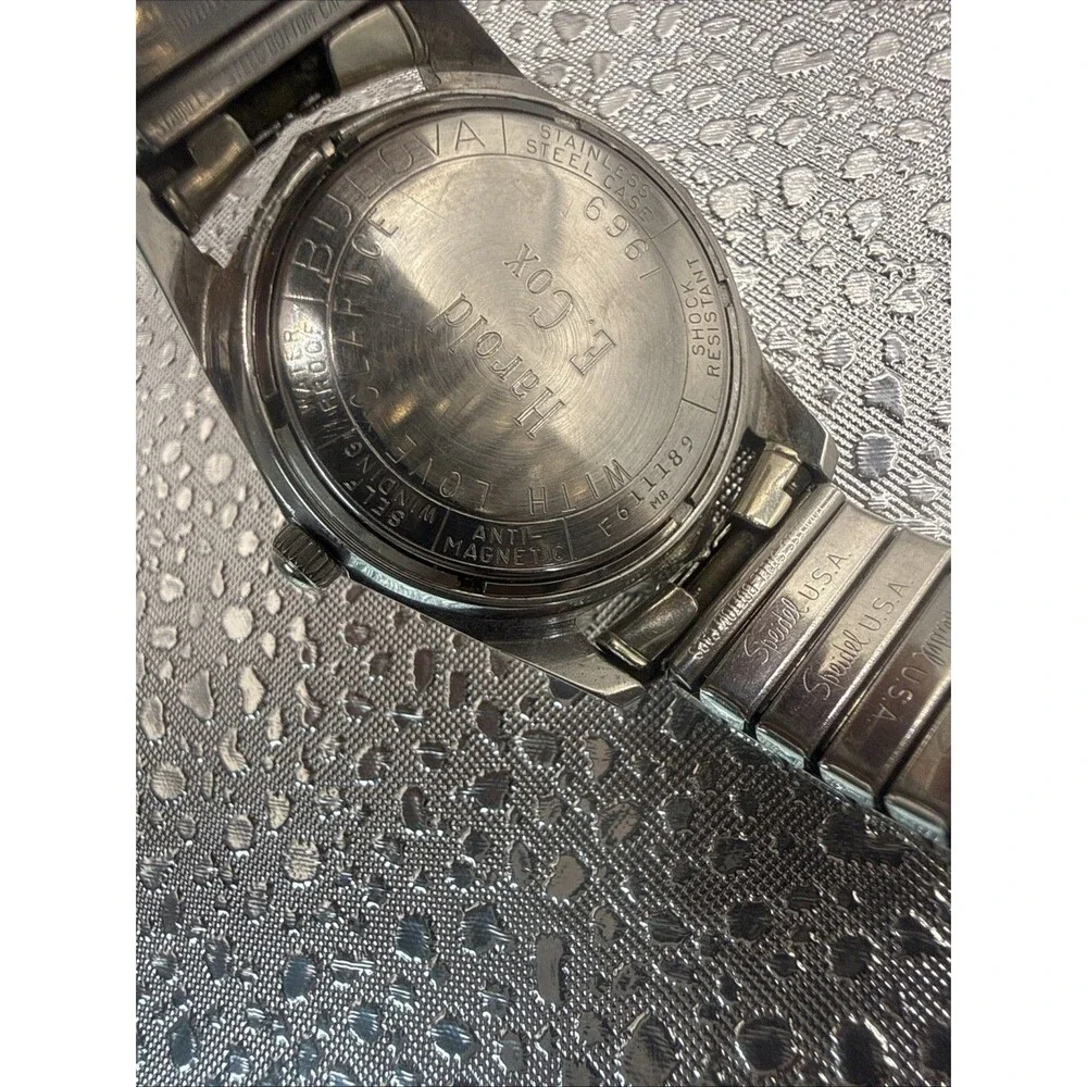 Vintage Bulova 30 Jewel Automatic Octagonal Shape self winding men’s watch Read*